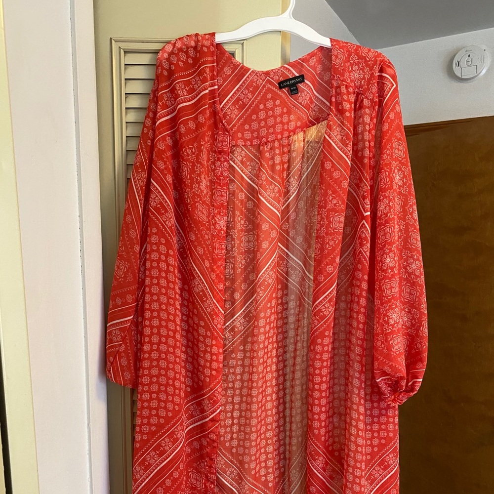 Lane Bryant sheer orange over piece